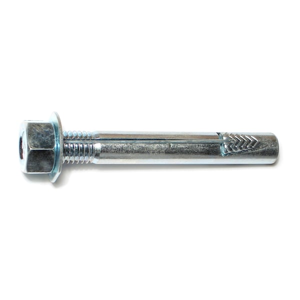Wedge Anchor, 5/8" Dia., 5" L, Steel Zinc Plated, 20 PK